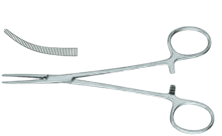 Затискач кровозупинний Лерiха, вертикально-зiгнутий, 150 мм Surgimax 06-236-15